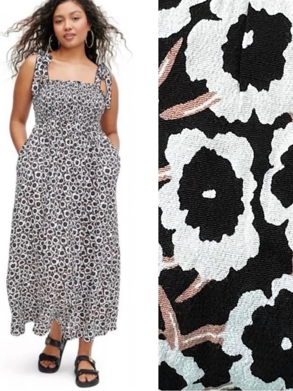 Diane Von Furstenberg  Target Poppy Smocked
Flared Summer Dress size small